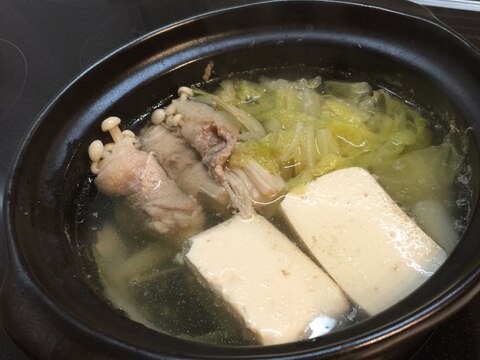 ひとり湯豆腐〜えのきの豚巻き〜